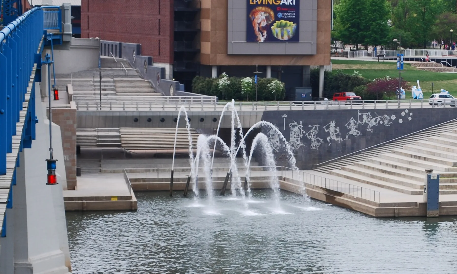 Ross's Landing on the Chattanooga riverfront, the home base of the Head of the Hooch rowing regatta.