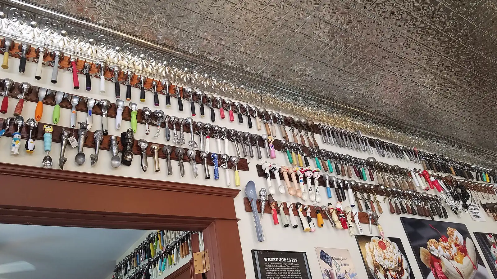 Scoops of ice cream at a soda shop in Slidell, Louisiana. The photo was not taken in Chattanooga.