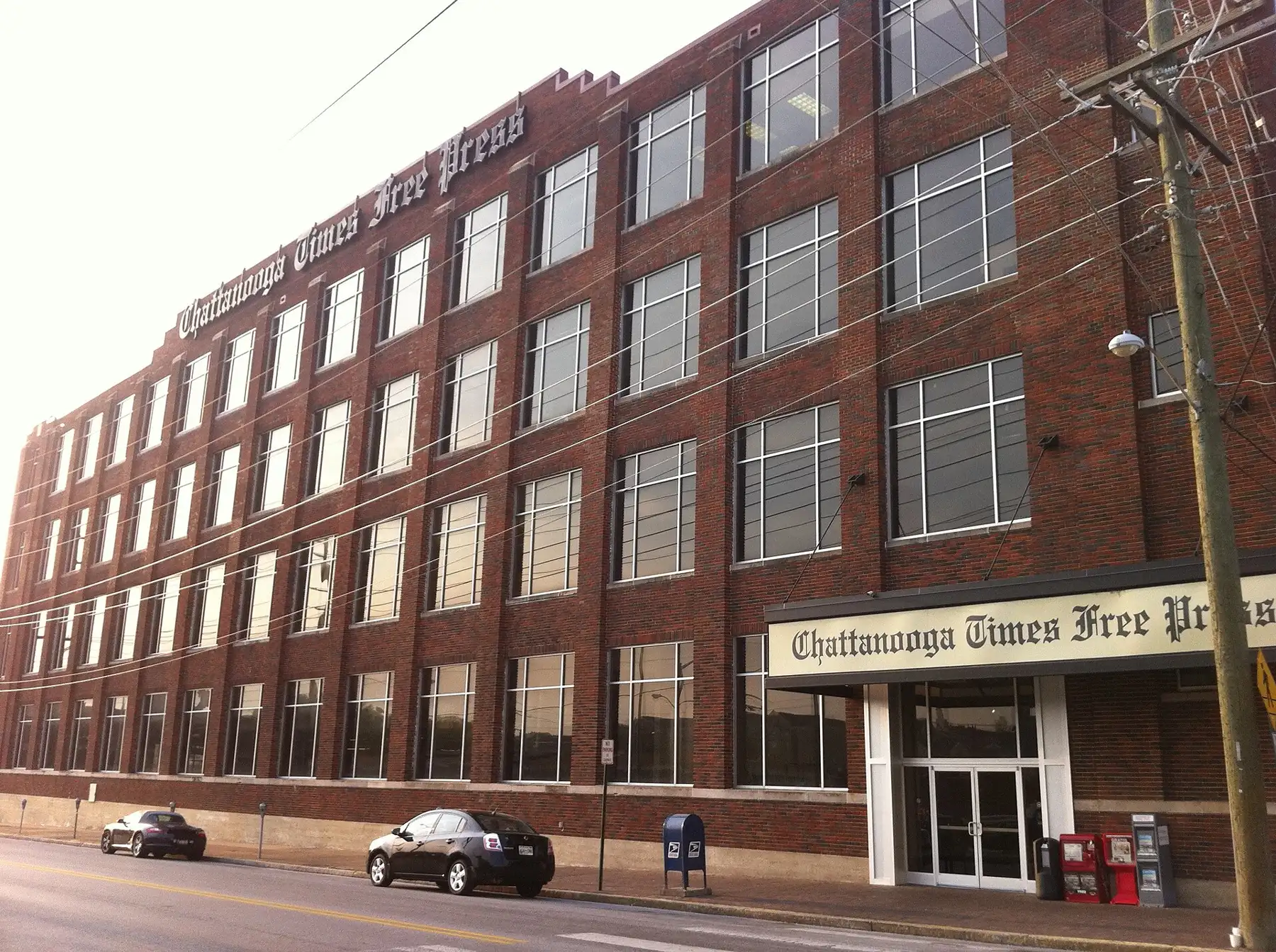 The Chattanooga Times Free Press building in Chattanooga, one of the newspapers that carry legal notices for Hamilton County.