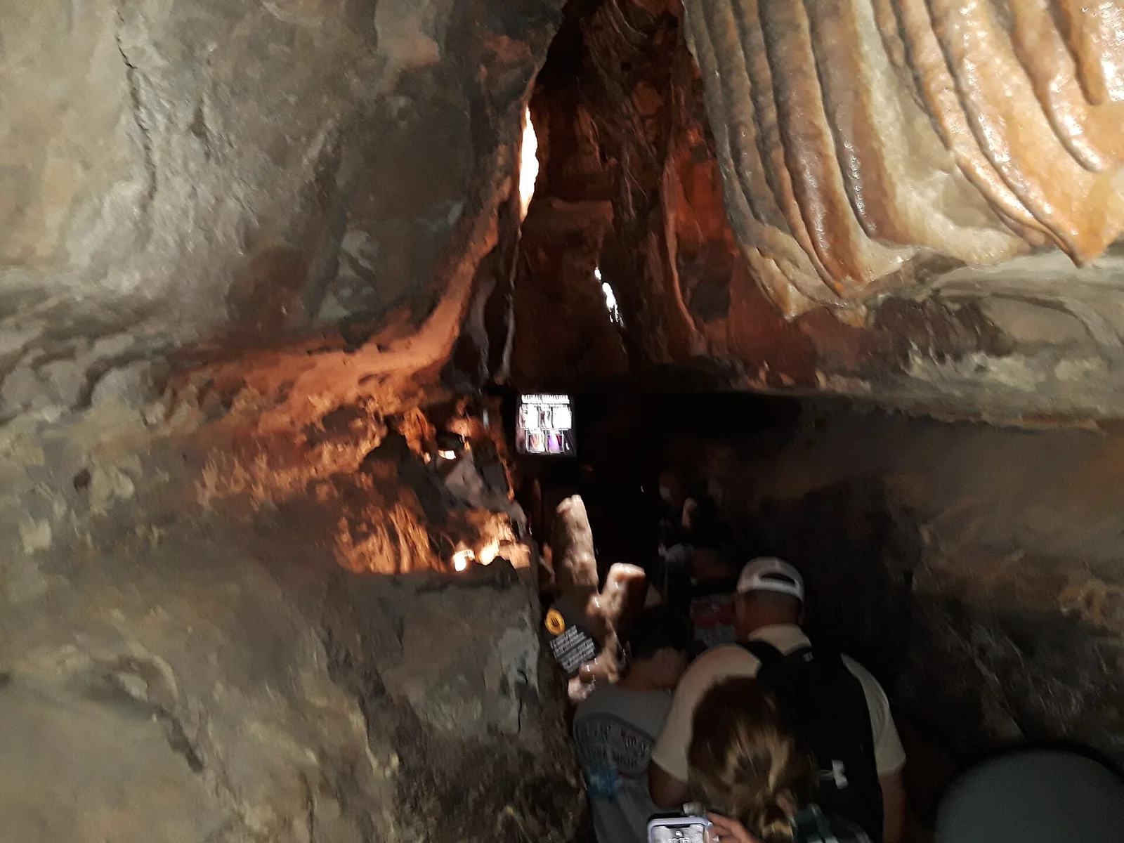 Visitors on the cave trail inside Ruby Falls on Lookout Mountain in Chattanooga.