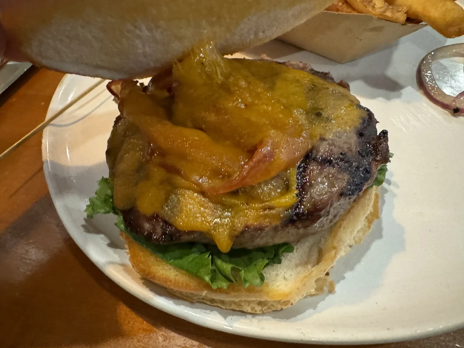 A bacon cheeseburger. The photo was not taken at a Chattanooga restaurant.