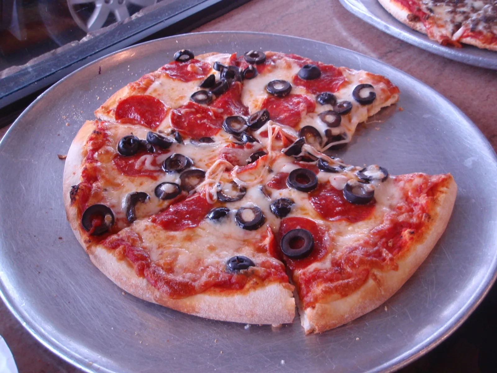 A pepperoni pizza. The photo was not taken at a Chattanooga restaurant.