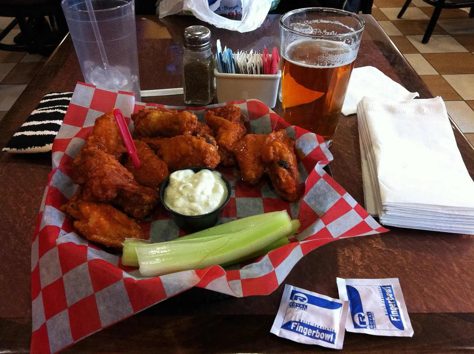 A plate of Buffalo wings at the Anchor Bar in Buffalo, New York. The photo was not taken at a Chattanooga restaurant.